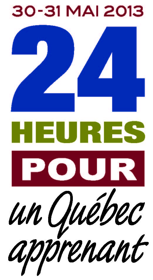 Logo 24 heures pour un Québec apprenant le 30-31 mai 2013