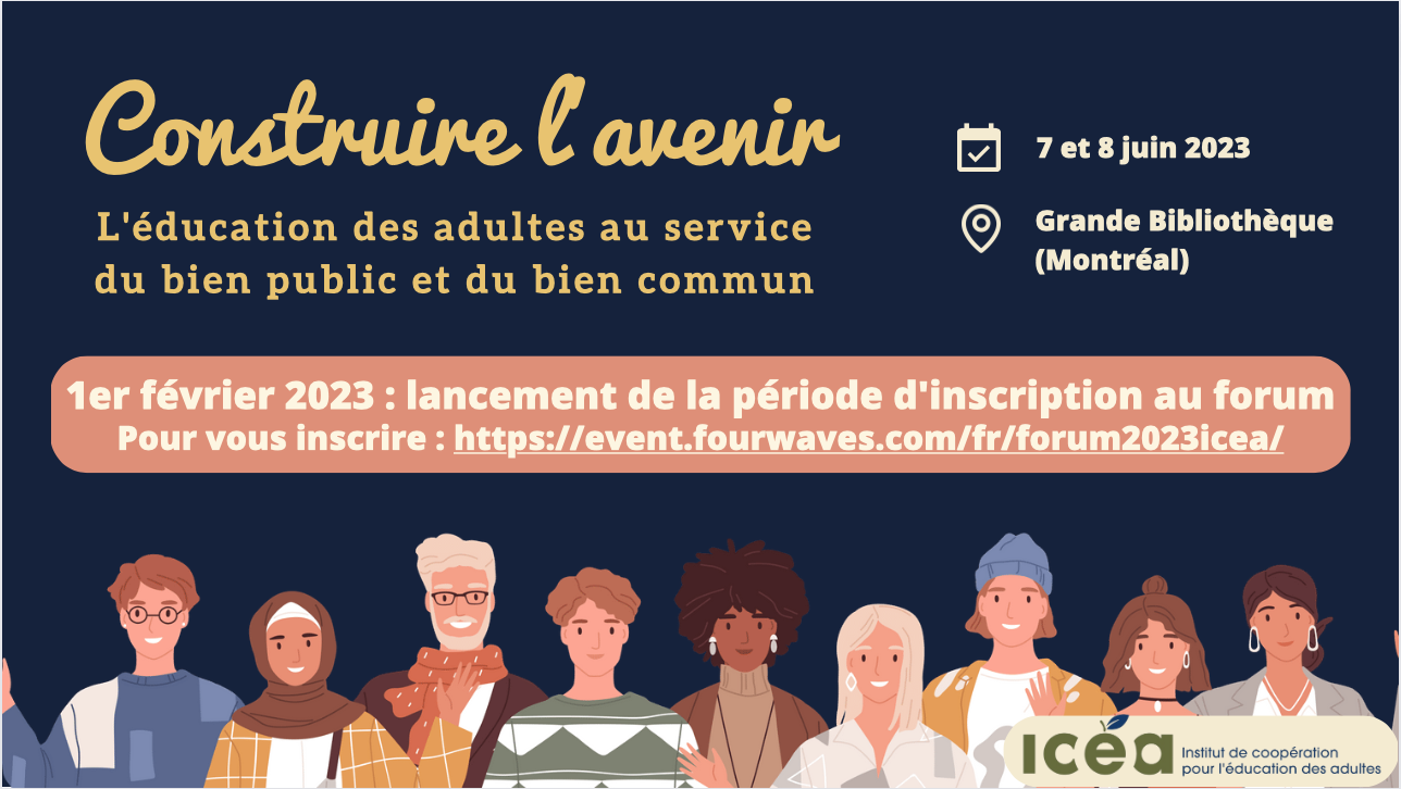 Annonce inscription forum 2023 de l'ICÉA
