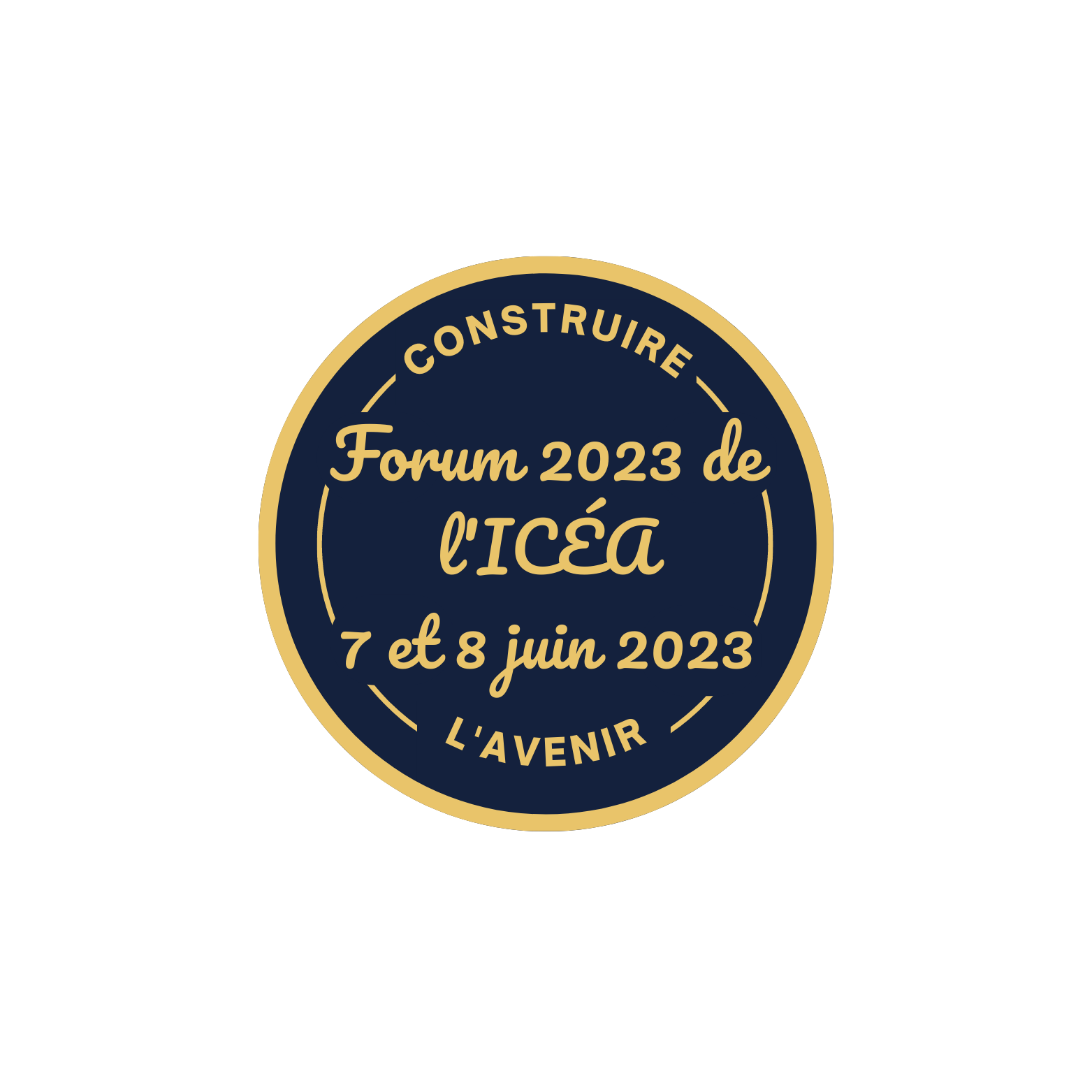 Logo du forum de l'ICÉA, Construire l’avenir : l’éducation des adultes au service du bien public et du bien commun